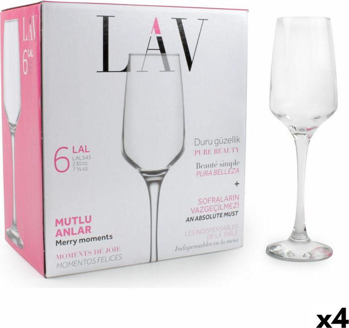 Immagine prodotto LAV Set di bicchieri Lal 6 pezzi (4 pezzi) (6 pezzi) (23 cl, 6 Occhiali, Bicchieri da champagne)