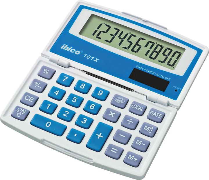 Ibico 101X - Taschenrechner (Solarzellen, Batterien)