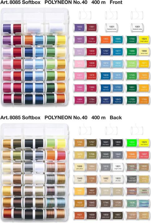 Actual product image Madeira Embroidery thread Polyneon 40 suitcase (400 m)