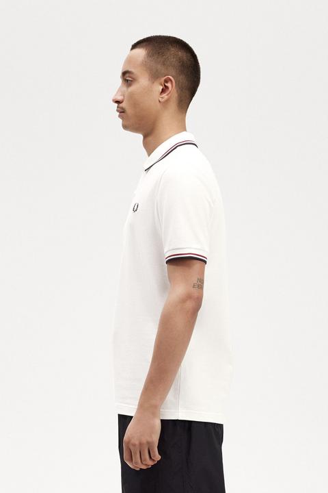 Image du produit Fred Perry Twin Tipped Polo Shirt Short Sleeve Snow White (S)