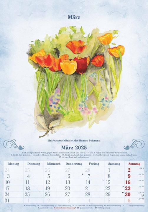 Image du produit Alpha Edition Calendrier du centenaire 2025 Calendrier mural, 23,7x34cm, calendrier illustré avec (Couverture rigide, Allemand)