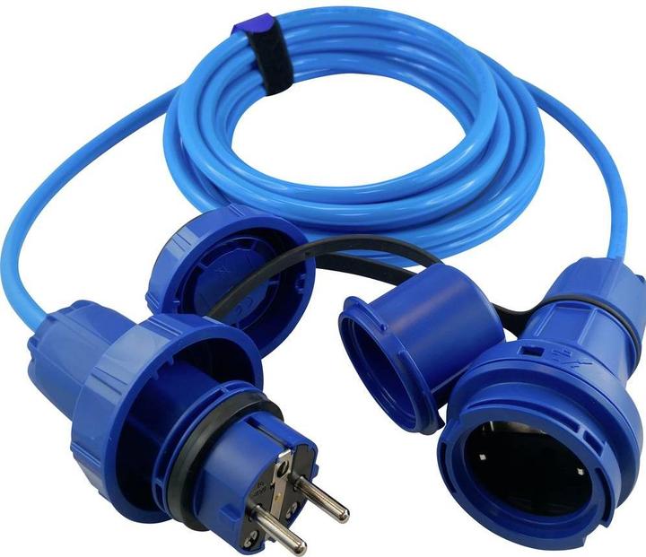 Produktbild HAWA R7035 Strom Verlängerungskabel 16 A Blau 10.00 m (10 m, CEE 7/3)