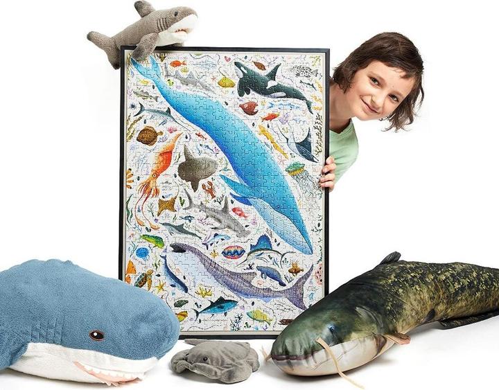 Image du produit Czuczu Puzzle de poissons et d'animaux aquatiques, 500 pièces (500 pièces)
