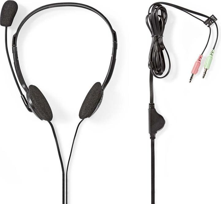 Immagine prodotto Nedis Cuffie per PC, auricolari, 2 spinotti, 3,5 mm, nero