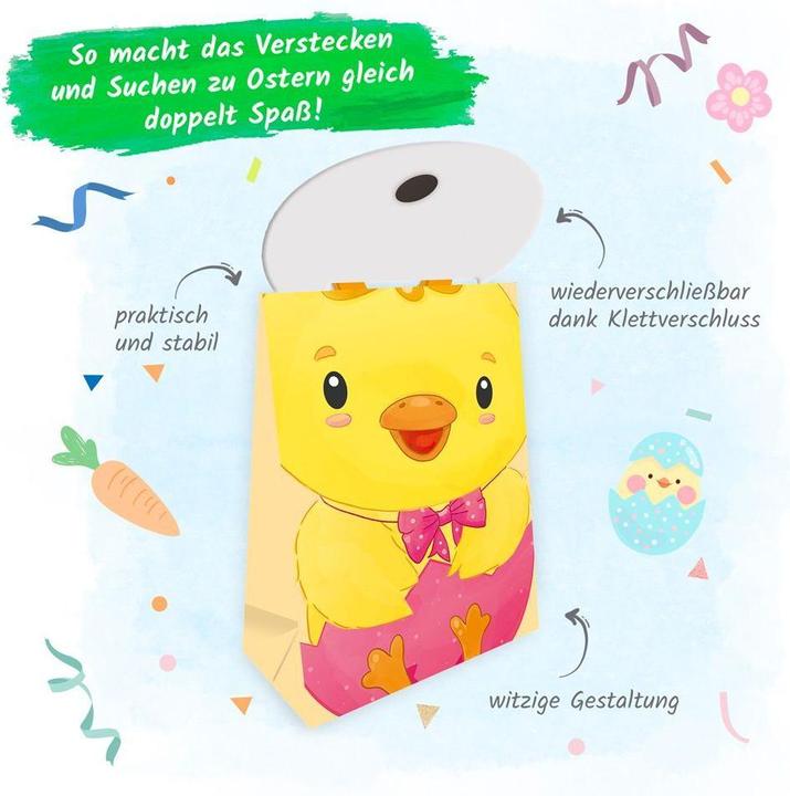 Geschenktasche mit Verschluss Küken (Geschenktüte, 1 x)