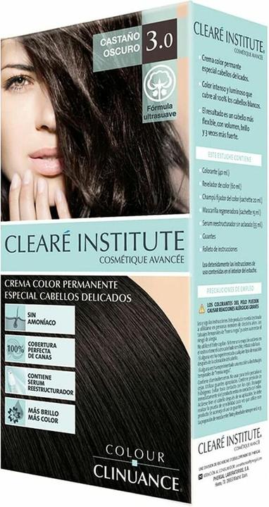 Clearé Institute Cleare Institute Coloracion 3 0 Castano Oscuro Cabellos Delicados (3.0-castaño oscuro)