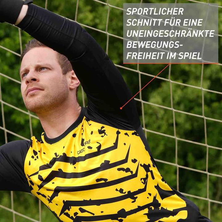 Actual product image Catch & Keep Jersey Protection Goalkeeper Jersey Size S Yellow-Black Football Goalkeeper Shirt Top (S)