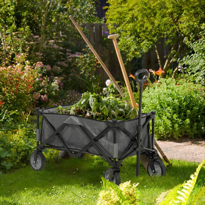 Image du produit Outsunny Chariot à bras avec poches latérales