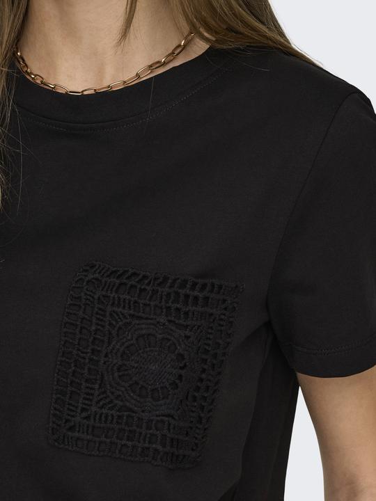 Actual product image JdY Jdyselma S/S Crochet Pocket Top Jrs (XS)