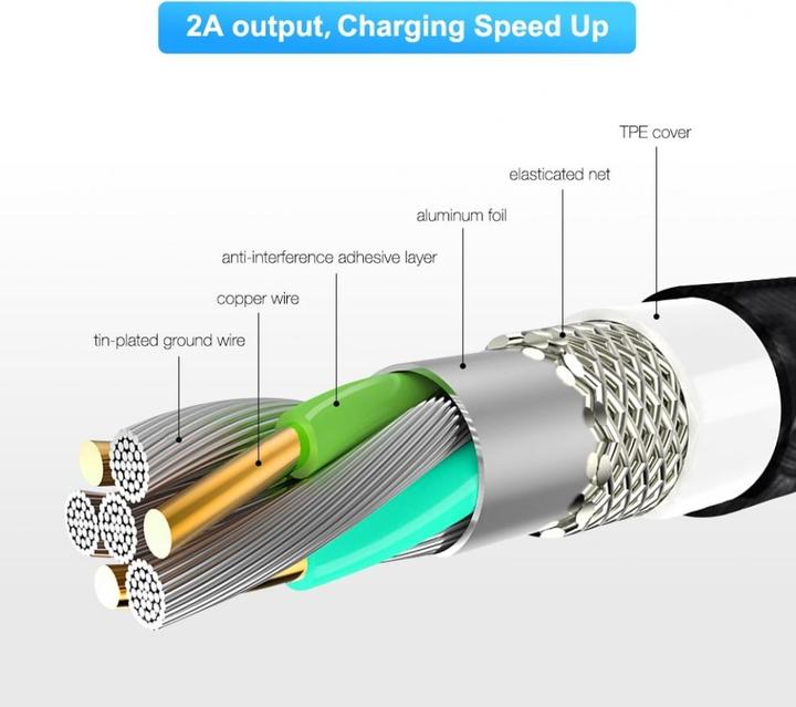 Image du produit Floveme Insnap Câble de charge MicroUSB avec connecteur magnétique (USB 1.0)