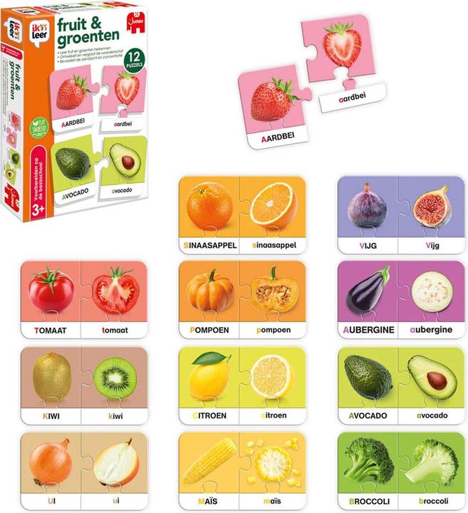 Image du produit Jumbo J'apprends les fruits et légumes (Anglais, Allemand, Néerlandais)