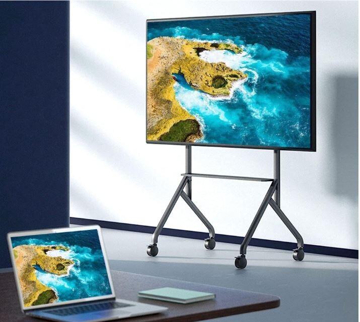 Produktbild Techly EFB TV Wagen fur LCD/LED/Plasma TV 139,7cm 55Zoll - 218,44cm 86Zoll schwarz (80", 80 kg)