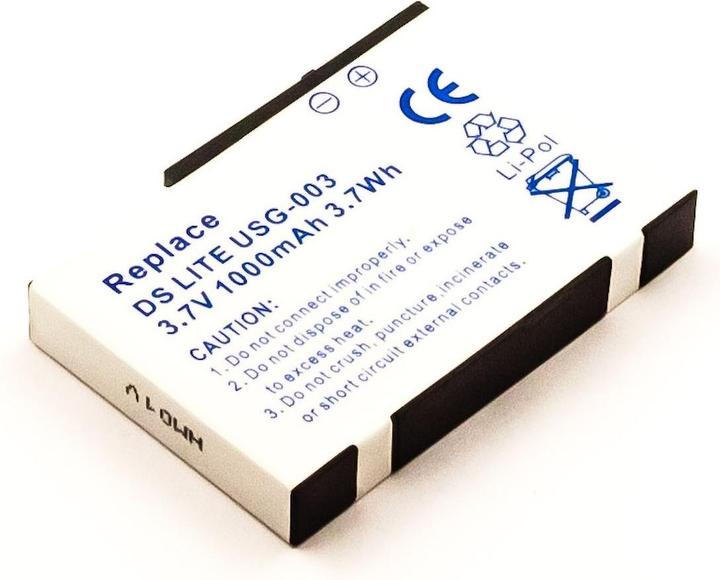 Image du produit AGI 3.7V - 900 mAh - Li-Ion - Batterie - Noir - NINTENDO DS LITE - Lithium-Ion (Li-Io) (1 pcs, Spécifique à l'appareil, 900 mAh)