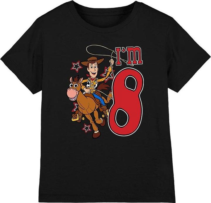 Actual product image Toy Story Childrens/Kids I'm 8 Woody Birthday T-Shirt (128)
