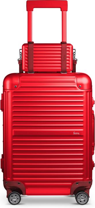Actual product image Feru Beverly -matkalaukku & pikkulaukku, punainen alumiini