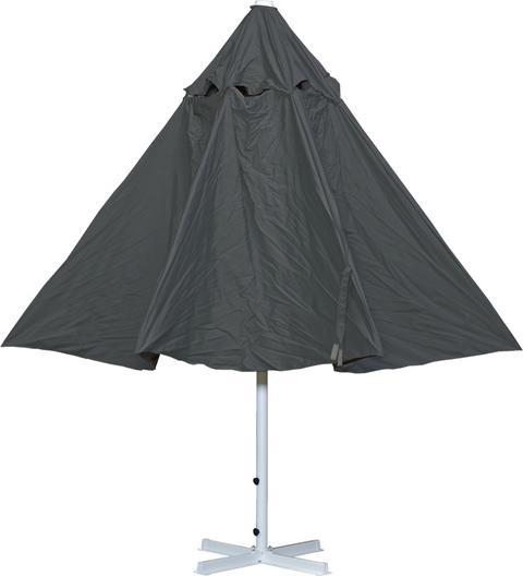 Actual product image Mendler Parasol Meran II, gastronomy market umbrella, Ø 5m polyester/aluminium pole white 28kg - anthracite