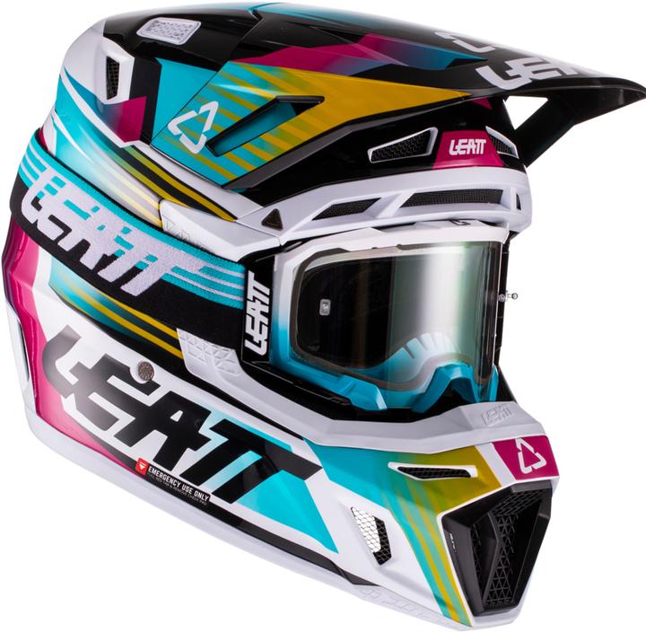 Produktbild Leatt 8.5 V22 Motocrosshelm Aqua/Royal (59 - 60 cm, L)
