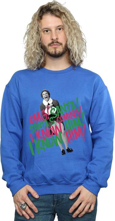 Actual product image Elf Mens Santa's Coming Sweatshirt (XL)