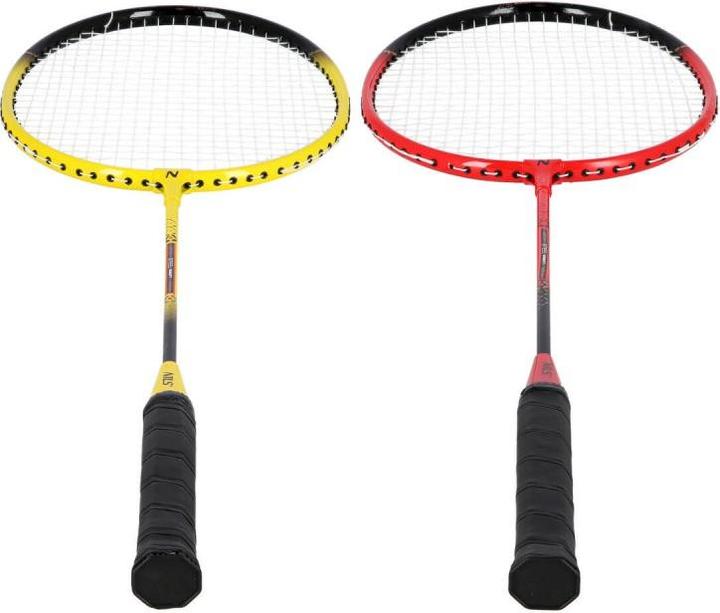 Produktbild Nils NRZ264 ALUMINIUM Badmintonset 4 Schläger 3 Federpfeile 600x60cm Netz Koffer