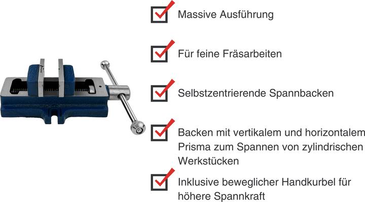Produktbild Paulimot Maschinenschraubstock 50 mm, selbstzentrierend (58 mm)