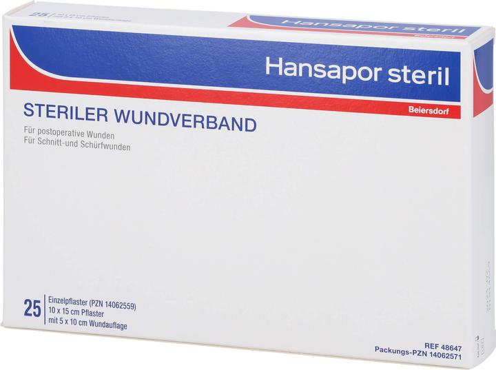 Produktbild Beiersdorf HANSAPOR STERIL 10X15CM (25 x)