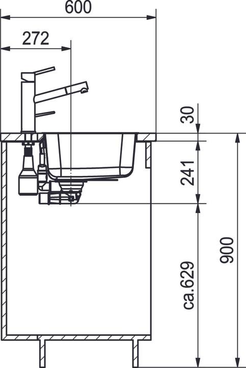 Image du produit Franke Largo LAX 610 50 (35) Acier inoxydable 101.0671.620 (Éviers à poser, 35 cm, 50 cm)