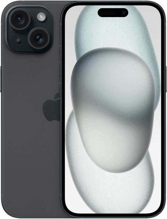 Apple iPhone 15 (128 GB, Black, 6.10", SIM + eSIM, 48 Mpx, 5G)