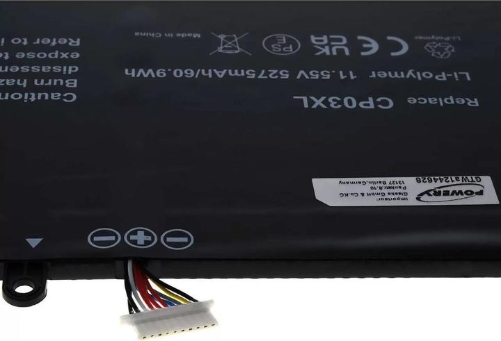 Actual product image AccuCell Battery HP Spectre X360 Convertible / X360 13-ae002tu / X360 13-ae005tu / Type CP03XL (5275 mAh)