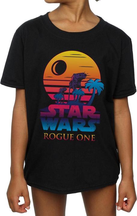 Actual product image Star Wars Girls Rogue One Logo Sunset Cotton T-Shirt (116)