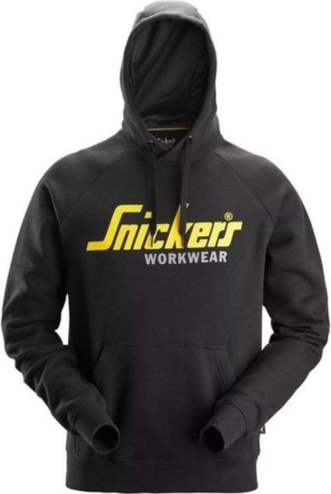 Produktbild Snickers Workwear 28990400007 Klassischer Hoodie mit Logo Schwarz XL (XS, S, M, L, XL, XXL, 3XL)