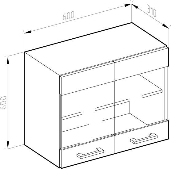 Immagine prodotto Vicco Hängeschrank R-Line (60 x 60 x 31 cm)