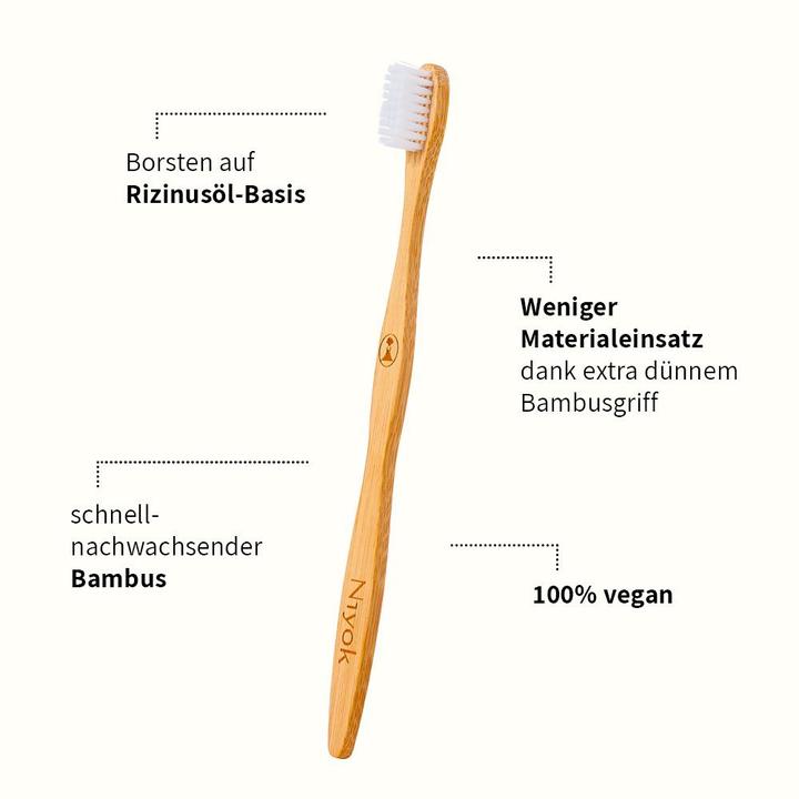 Produktbild Niyok Handzahnbürste Bambus Katastrophenhilfe 1 Stück (Weich, 1 x)