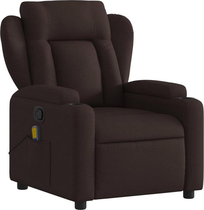 Produktbild VidaXL Massagesessel Dunkelbraun Stoff,Farbe: Dunkelbraun,Material