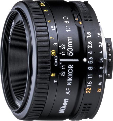 Actual product image Nikon AF Nikkor 50mm f/1.8D - (EU) (Nikon F, full size)