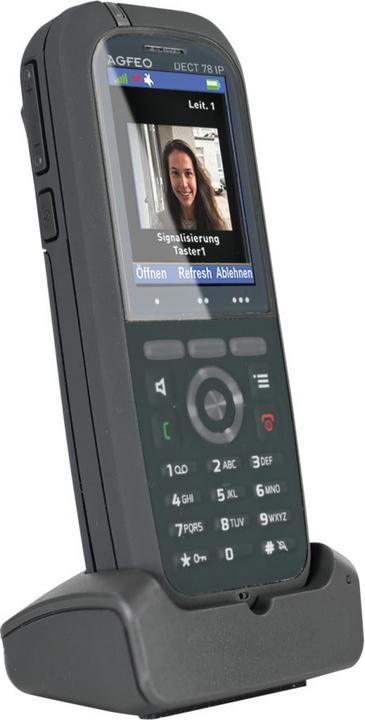 Produktbild Agfeo DECT 78 IP - IP-Telefon - Grau - Kabelloses Mobilteil - Tisch/Bank - IP65 - 249
