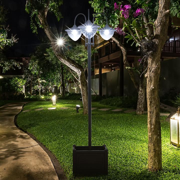 Produktbild Outsunny Solar-Laterne mit Blumentopf (IP44)