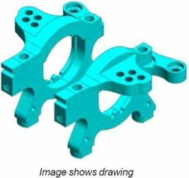 Actual product image Tamiya TA05-IFS Aluminum Bulkhead