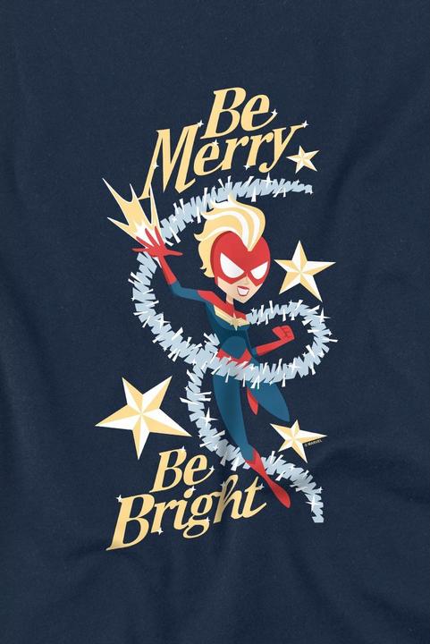 Image du produit Captain Marvel - T-shirt BE MERRY BE BRIGHT - Enfant (152, 158)