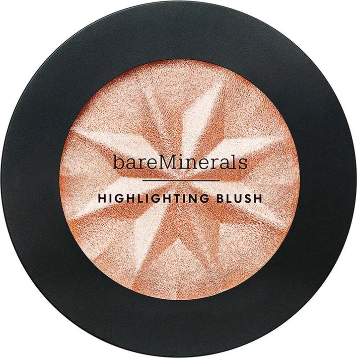 Actual product image Bare Minerals Gen Nude Highlighting Blush 2-in-1 Blush Highlighter Hybrid Silky Blendable Makeup All-Day Wear Talc (Peach Glow)