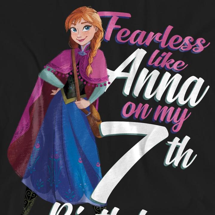 Immagine prodotto Disney Frozen Fearless Like Anna Maglietta 7° Compleanno Adulto Unisex (M)