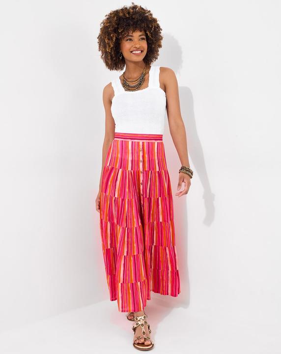 Produktbild Joe Browns Striped Flowy Tiered Modal Maxi Skirt (38)