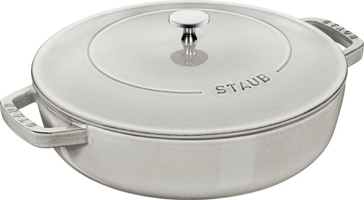 Image du produit Staub Sauteuse Chistera 28 cm, Truffe blanche Fonte (28 cm, Cocotte + faitout, Fonte)