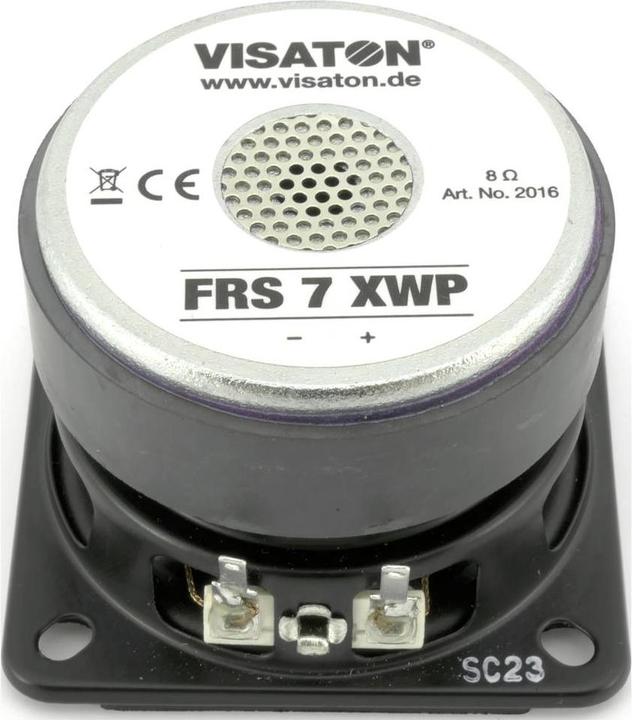Actual product image Visaton FRS 7 XWP - 8 Ohm 2.5 inch 6.5 cm full range driver 8 Ω black