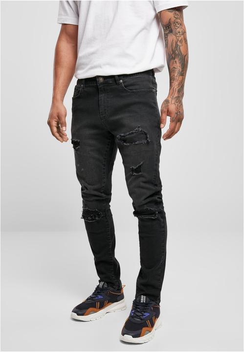 Actual product image Urban Classics Heavy Destroyed Slim Fit Jeans - 16475 (W32/L32)