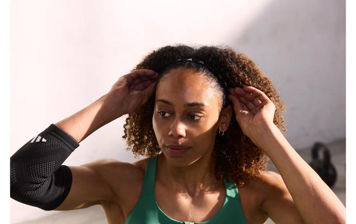 Actual product image adidas Hairbands Lucid Lemon, Schwarz, Silber