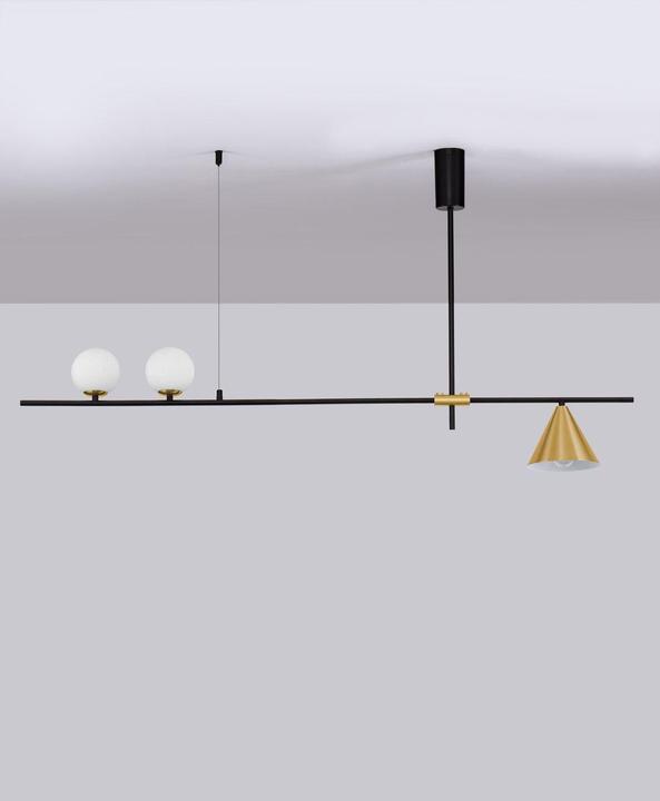 Actual product image Nova Luce SWAY pendant light E27 triple gold 123x15x70cm dimmable 9501237