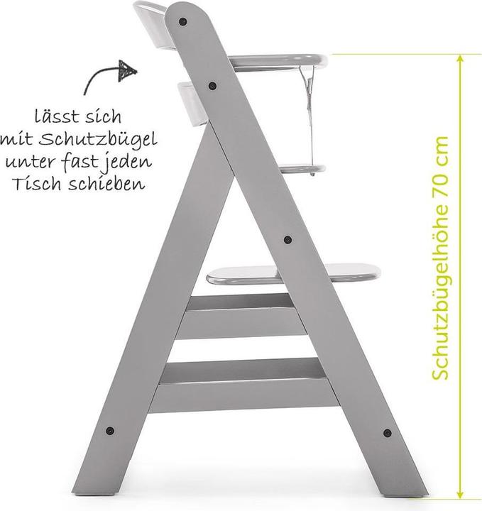 Produktbild Hauck Hochstühle Alpha Plus Grau Newborn Set Deluxe - 4-tlg. Hochstuhl (Hochstuhl)