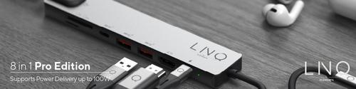 Produktbild LINQ Connects 8 in 1 Hub Pro (USB-C, 1 Ports)