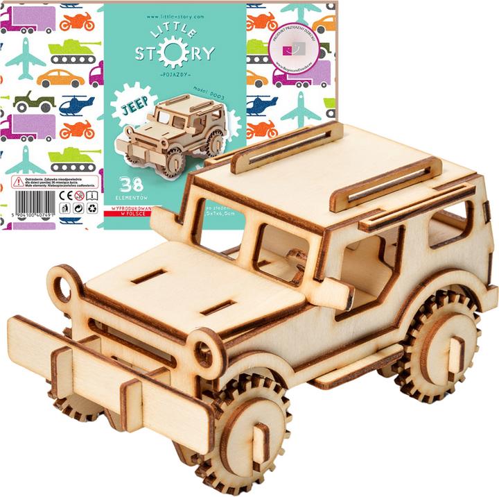 Image du produit Little Story Little-Story Drewniane modèle de puzzle 3D - Jeep