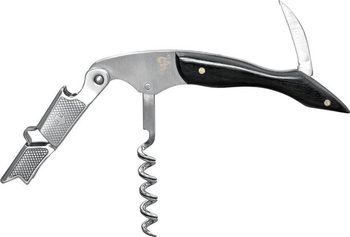 Immagine prodotto Ich-zapfe Coltello da cameriere Petit Noir con manico in ebano (Cavatappi da sommelier)